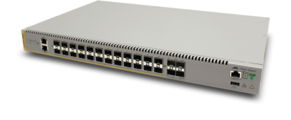 AT-IE510-28GSX - Switch Industriel Manageable & Stackable L3 Gigabit Ethernet 24 emplacements SFP, -40°C à +75°C, rackable 19P