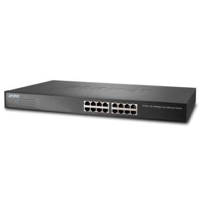 FNSW-1601 - Switch Plug & Play Fast Ethernet 16 ports, rackable 19"