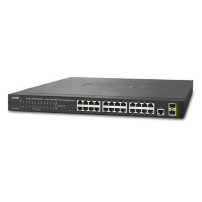 GS-4210-24T2S - Switch manageable L2, 24 ports Gigabit Ethernet & 2 emplacements SFP