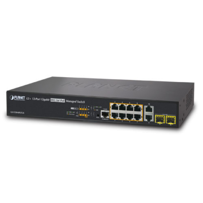 GS-5220-8P2T2S - Switch manageable L2+, 8 ports Gigabit PoE+  & 4 Uplinks 1000Base-TX & SFP