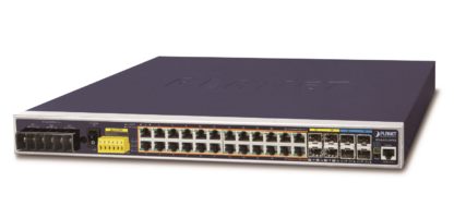 IGS-6325-24P4X - Switch industriel IP30 manageable niveau 3, 24 ports Gigabit Ethernet PoE+ dont 4 ports Combo, 4 ports SFP+ 10G