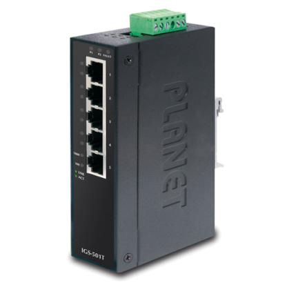 IGS-501T - Switch Industriel IP30 Plug & Play 5 ports Gigabit Ethernet, température étendue