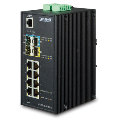 Switch industriel IP30 Manageable L2+ 8 ports Gigabit Ethernet, 2 ports SFP & 2 ports SFP+ 10G