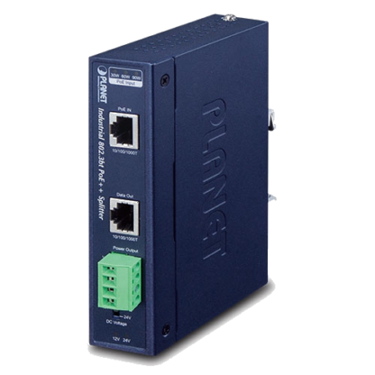 IPOE-173S - Splitter industriel IP30 PoE++ 802.3bt 70 W 10/100/1000Base-TX, tension en sortie 12 V/19 V/24 V, Rail-DIN