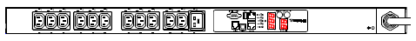 PX2-2025T-H4 - iPDU 11 prises IEC C13 & 1 prises IEC C19, prises commutées, bandeau mesuré, Zero U vertical