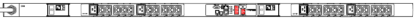 PX2-2493 - iPDU 20 prises IEC C13 & 4 prises IEC C19, prises commutées, bandeau mesuré, 32 A, Zero U vertical