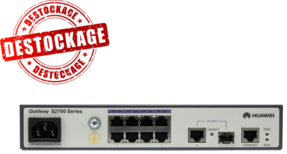 S2700-9TP-EI-AC - Switch manageable niveau 2, 9 ports 10/100Base-TX & 1 port Combo RJ45/SFP Gigabit – Image 2