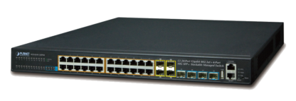 SGS-6341-24P4X - Switch manageable & stackable L3, 24 ports Gigabit PoE+ dont 4 combo SFP,  4 ports SFP+ 10G, rackable 19"