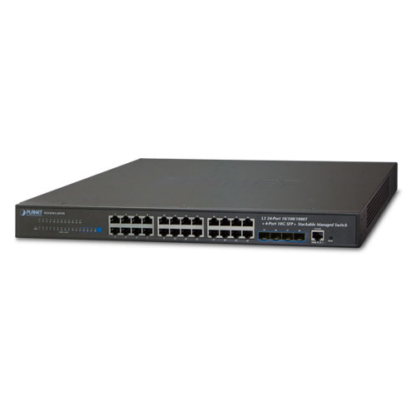 SGS-6341-24T4X - Switch manageable & stackable L3, 24 ports Gigabit Ethernet & 4 emplacements SFP+ 10G, rackable 19"