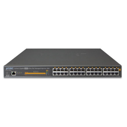 UPOE-1600G - Injecteur/hub manageable Ultra PoE 60 W, 16 ports 10/100/1000Base-TX, rackable 19P