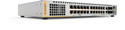 AT-X310-26FT - Switch manageable & empilable niveau 3 AlliedWare Plus Fast Ethernet 24 ports, 2 ports Combo, 2 ports de stack