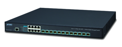 XGS-6350-12X8TR - Switch manageable L3, 12 emplacements SFP+ 10G & 8 ports 10/100/1000Base-TX, rackable 19"